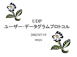 UDP ユーザー･データグラムプロトコル
