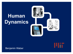Human Dynamics Presentations