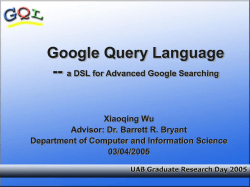 Google Query Language - University of Alabama at