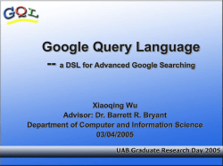 Google Query Language - University of Alabama at