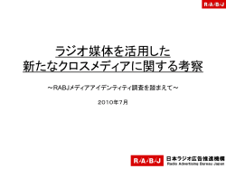 ラジオ広告と生活者の「絆」