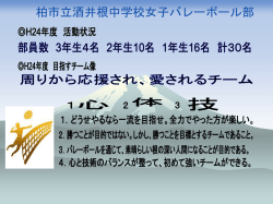 柏市立酒井根中学校女子バレーボール部