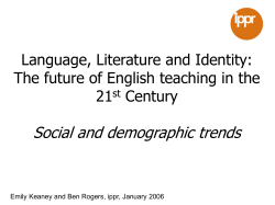 Language, Literature and Identity: The future of
