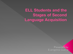 Stages of Second Language Acquisition