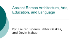 Ancient Roman Architecture, Arts, Education, and