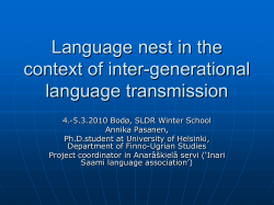 Language nest in the context of