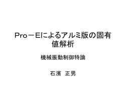 Pro－Eによるアルミ版の固有値解析