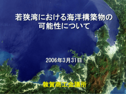 若狭湾における海洋構築物の可能性について
