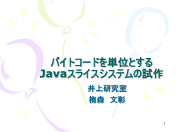 Javaプログラム用スライスシステムの制御依存関係解析