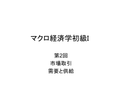 マクロ経済学初級I