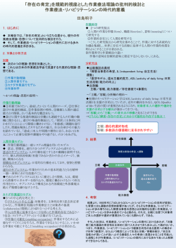 存在の肯定」を規範的視座とした作業療法理論の批判的