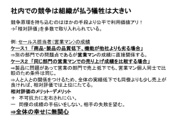社内での競争は組織が払う犠牲は大きい
