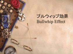 ブルウィップ効果 Bullwhip Effect
