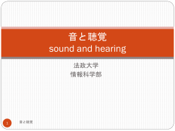 音と聴覚 sound and hearing