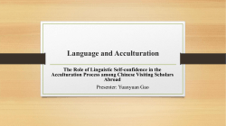 Language and Acculturation