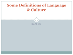 Definitions of Language