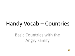Handy Vocab &ndash; Countries
