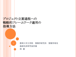 プロジェクト立案過程への