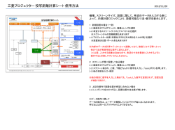 三菱プロジェクター 投写距離計算シート 使用方法