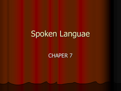Spoken Languae - University of Dayton