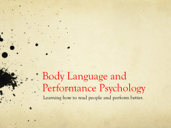 Body Language and Performance Psychology -