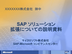 SAP ソリューション 拡張についての説明資料