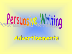 Persuasive Writing - Primary Resources