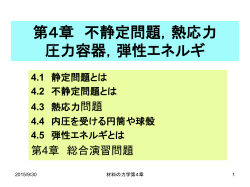 第4章 引張・圧縮の不静定問題