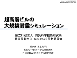 E-DEFENSEと数値震動台開発
