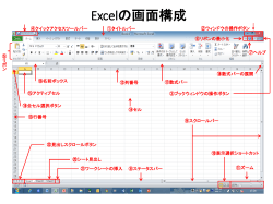 Excelの画面構成
