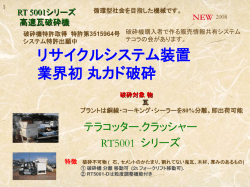 リサイクルシステム装置 丸カド破砕