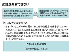 知識を共有できない