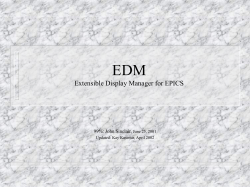 EDM Extensible Display Manager for EPICS