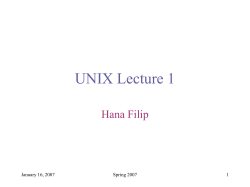 Unix Lecture 1 - University of Florida