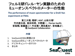 フェルミ研ドレル・ヤン実験のためのミューオンスペク