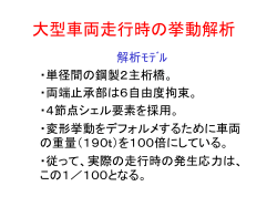 大型車両走行時の挙動解析