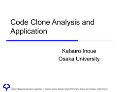 Software Engineering Researches in Osaka
