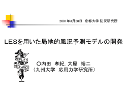ラージ･エディ･シミュレーションによる 局地的風況予