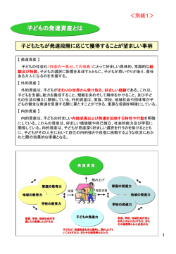 子どもの成長過程における発達資産についての 調査研