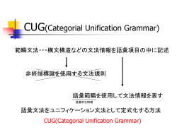 CUG(Categorial Unification Grammar)