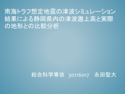 南海トラフ想定地震の津波シミュレーション結果による