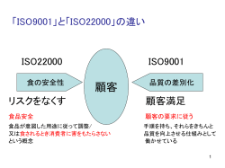 ISO9001とISO22000の違い