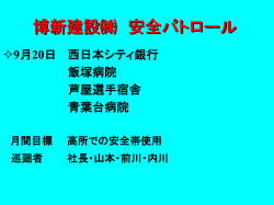 博新建設㈱ 安全パトロール