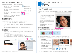 Lync ビデオ クイック リファレンス カード