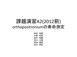 課題演習A2 orthopositroniumの寿命測定