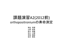課題演習A2 orthopositroniumの寿命測定