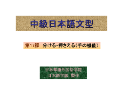 中級日本語文型