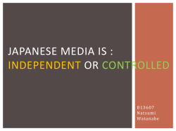 Japanese media is : Independent or Controlled?