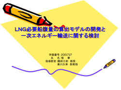 LNG必要船腹量の算出 モデルの開発と一次エネルギー輸