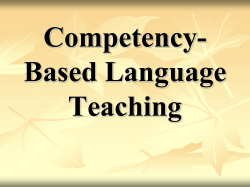 Chapter 13: Competency-Based Language Teaching